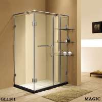 100% factory,90x120x185cm,rectangle,8mm tempered glass,frameless,swing open,shower cabin